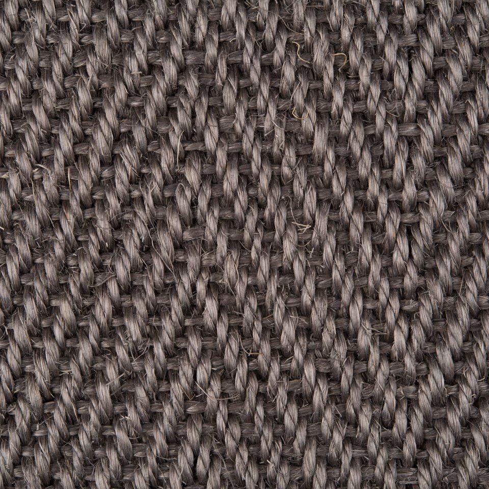 Metal Grey 100% sisal in herringbone design, in colour Metal Grey