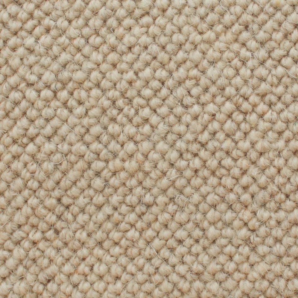 White Honey 100% wool loop pile carpets. Colour White Honey