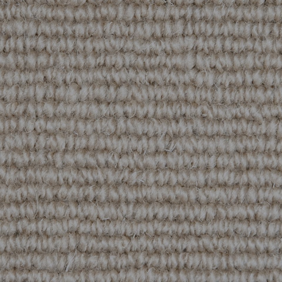 100% pure new wool loop carpets. Soft texture, cord design colour Caramel 03