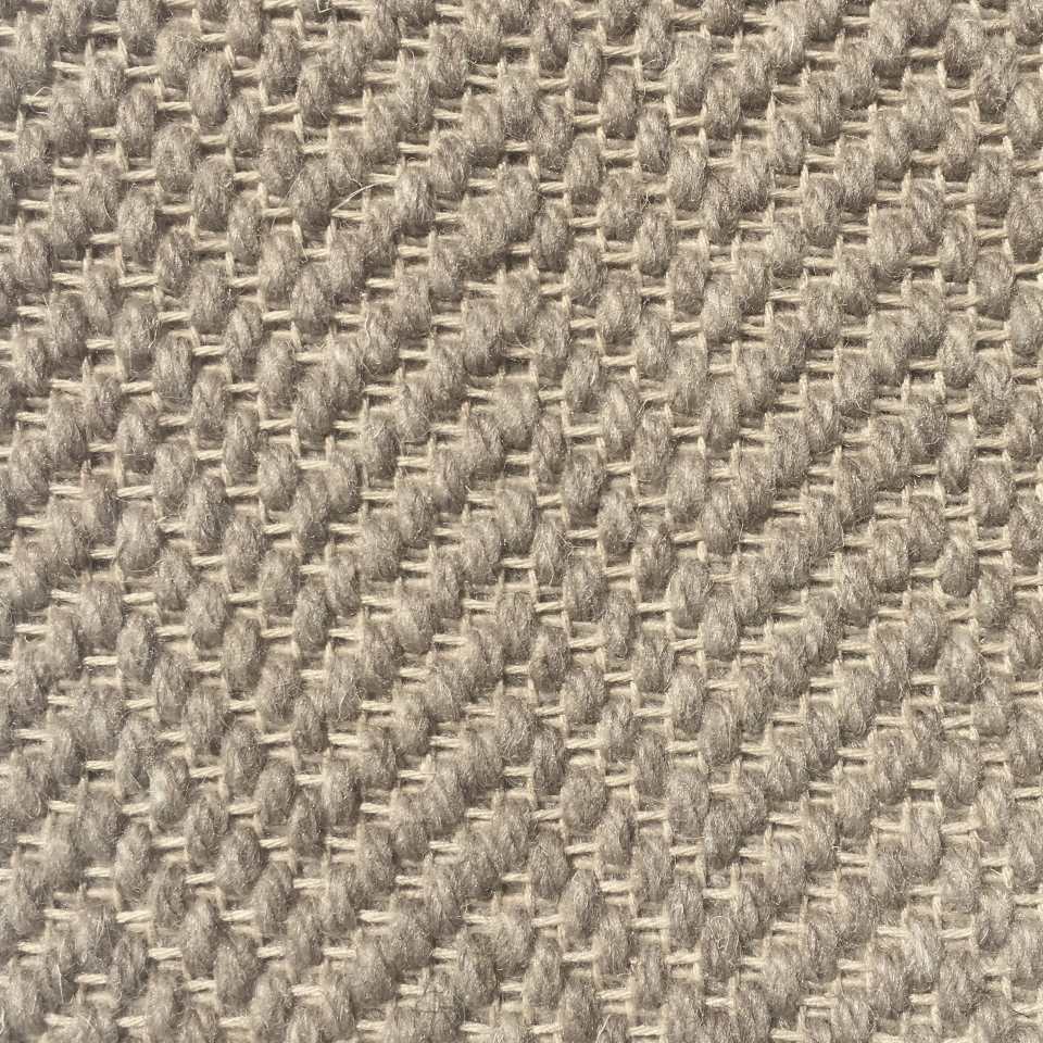 Flat weave wool mix loop pile carpets in herringbone design, in colour Canopy