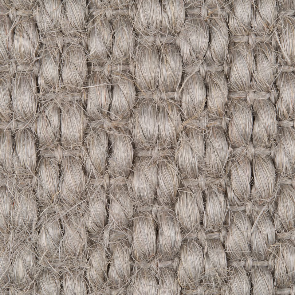 100% sisal in large boucle design, in colour Silver