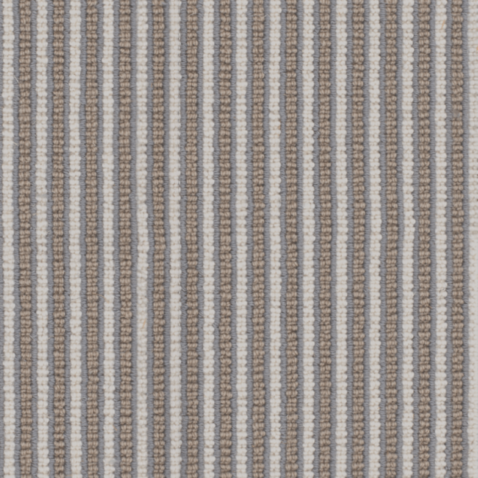 100% New Zealand Wool carpets, in deep coloured striped. Colour Coastal Whisper