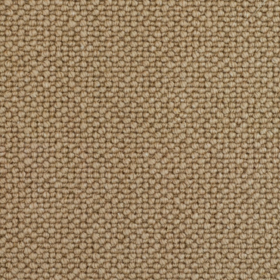 70% wool, 30% Tencel loop carpets in textured design. Colour Panama Classic 11