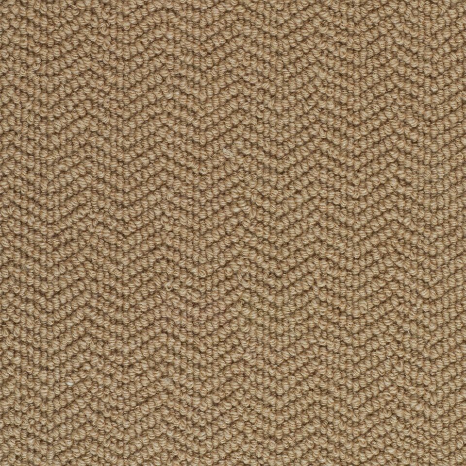 70% wool, 30% Tencel loop carpets in soft herringbone design. Colour Panama Herringbone 11