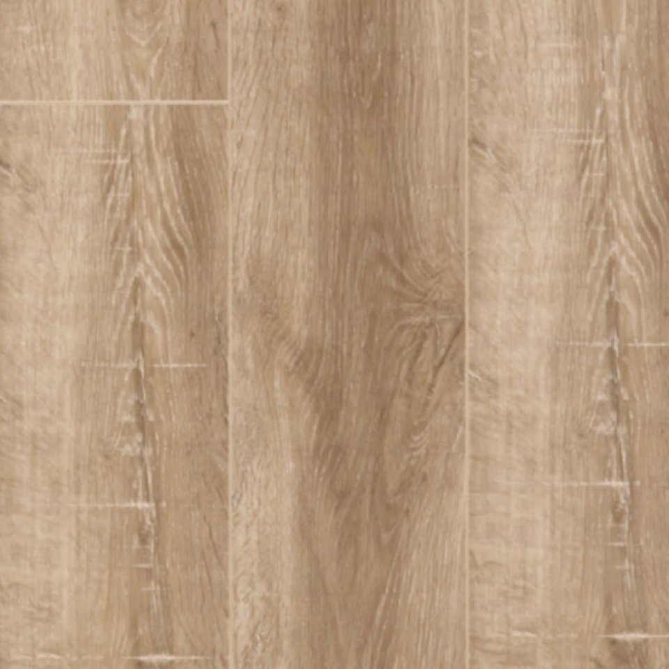 Wooden effect 8mm laminate flooring in colour Toffee Oak