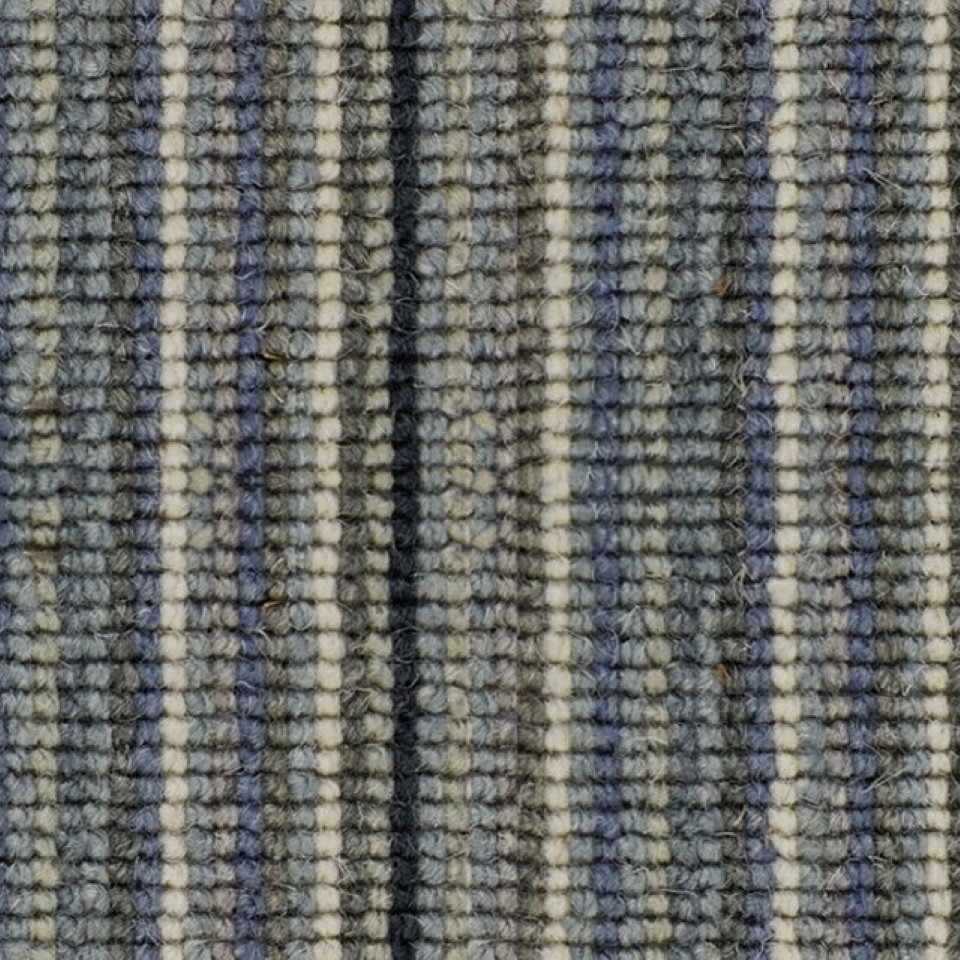 100% wool loop pile carpets in multi stripe design, in colour Luminous Stripes