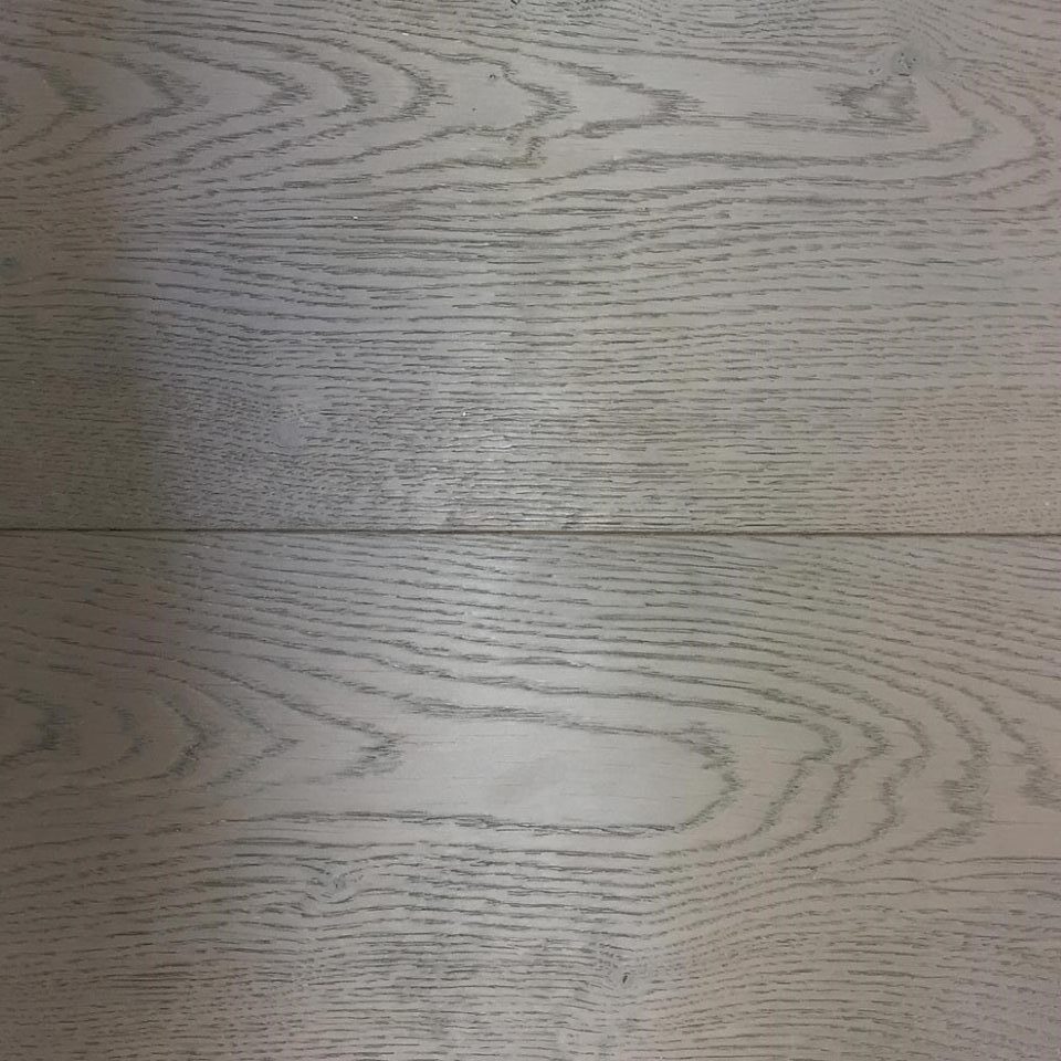 Engineered wooden flooring in colour Mink Silver Grey Stained Oak
