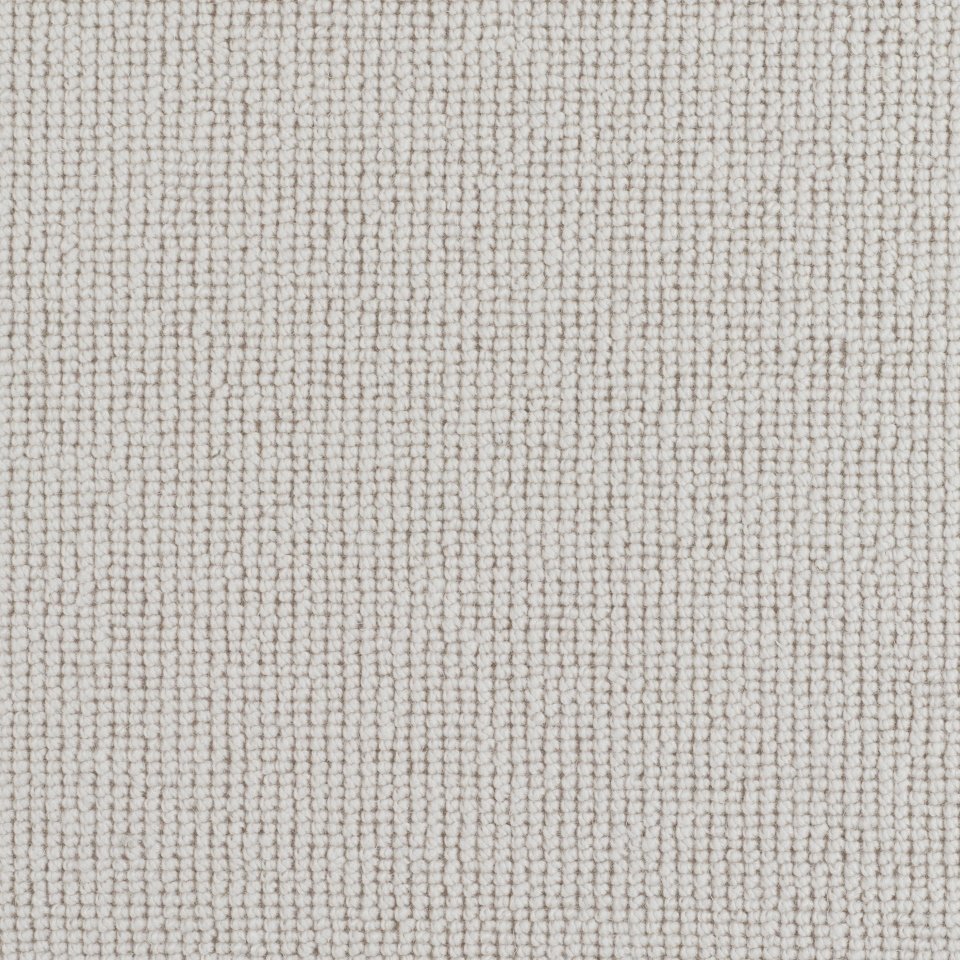 70% wool, 30% Tencel loop carpets in mini boucle design. Colour Rice Boucle 01
