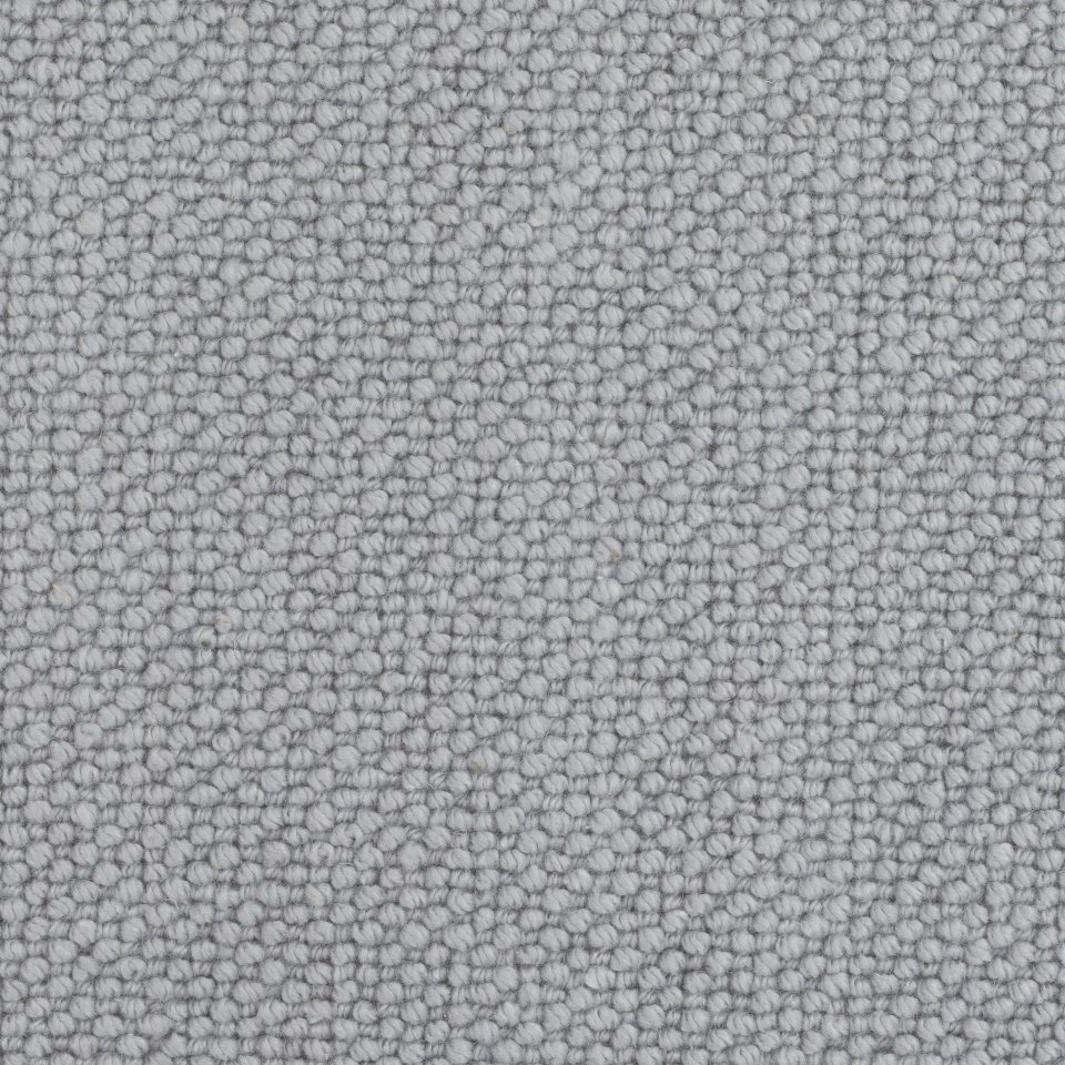 70% wool, 30% Tencel loop carpets in textured design. Colour Steel Classic 15