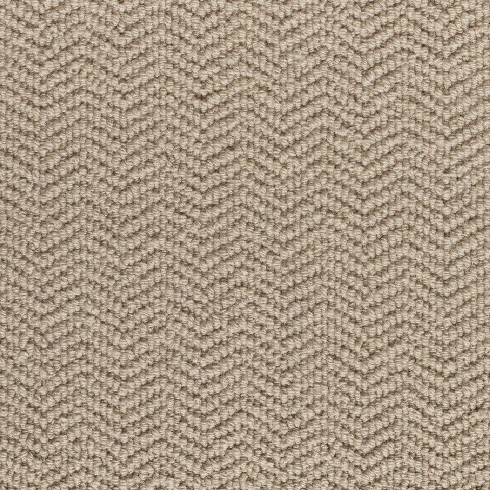 70% wool, 30% Tencel loop carpets in soft herringbone design. Colour Cappuccino Herringbone 03