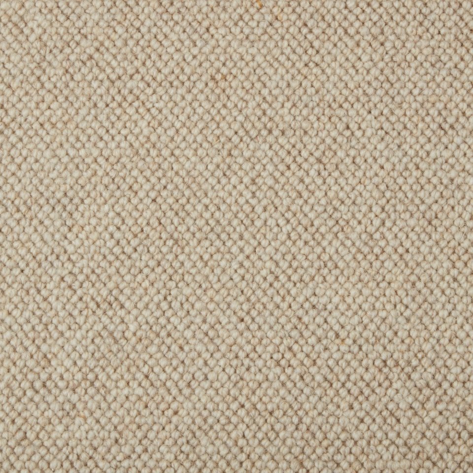 100% pure new wool, 3 ply yarn loop carpets. Colour Pasture