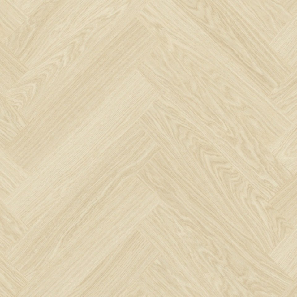 Luxury vinyl tiles, wood effect herringbone design, in colour Arctic Ash