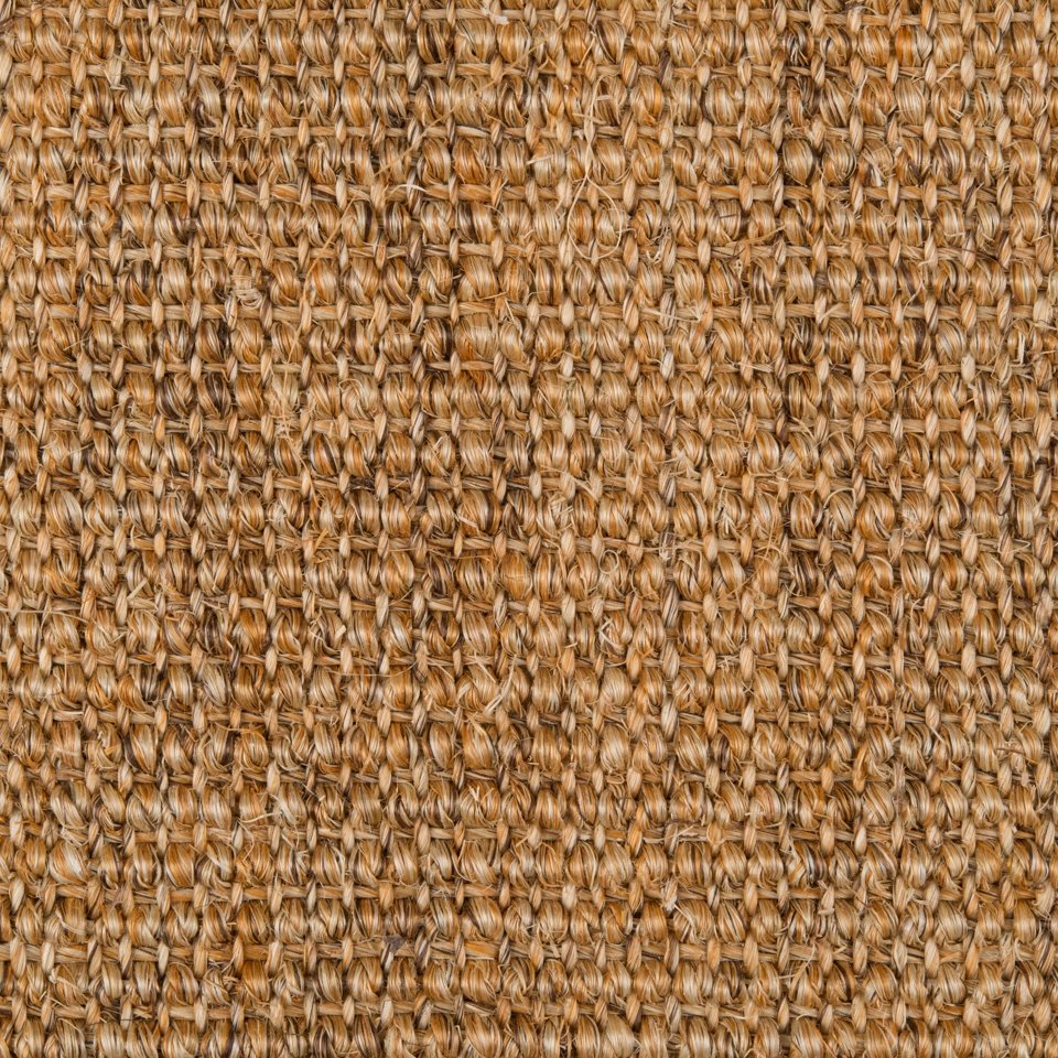 100% sisal in mini boucle design, in colour Yellow Ochre
