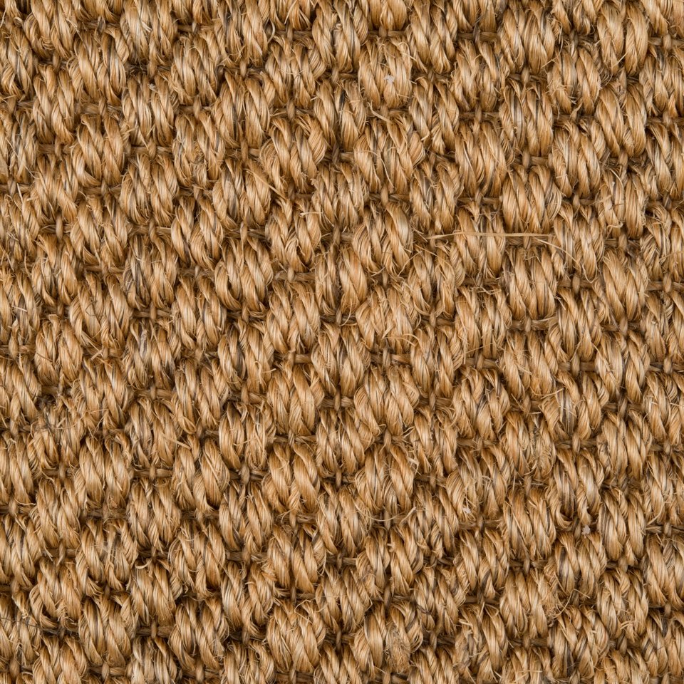 100% sisal in textured boucle design, in colour Brass