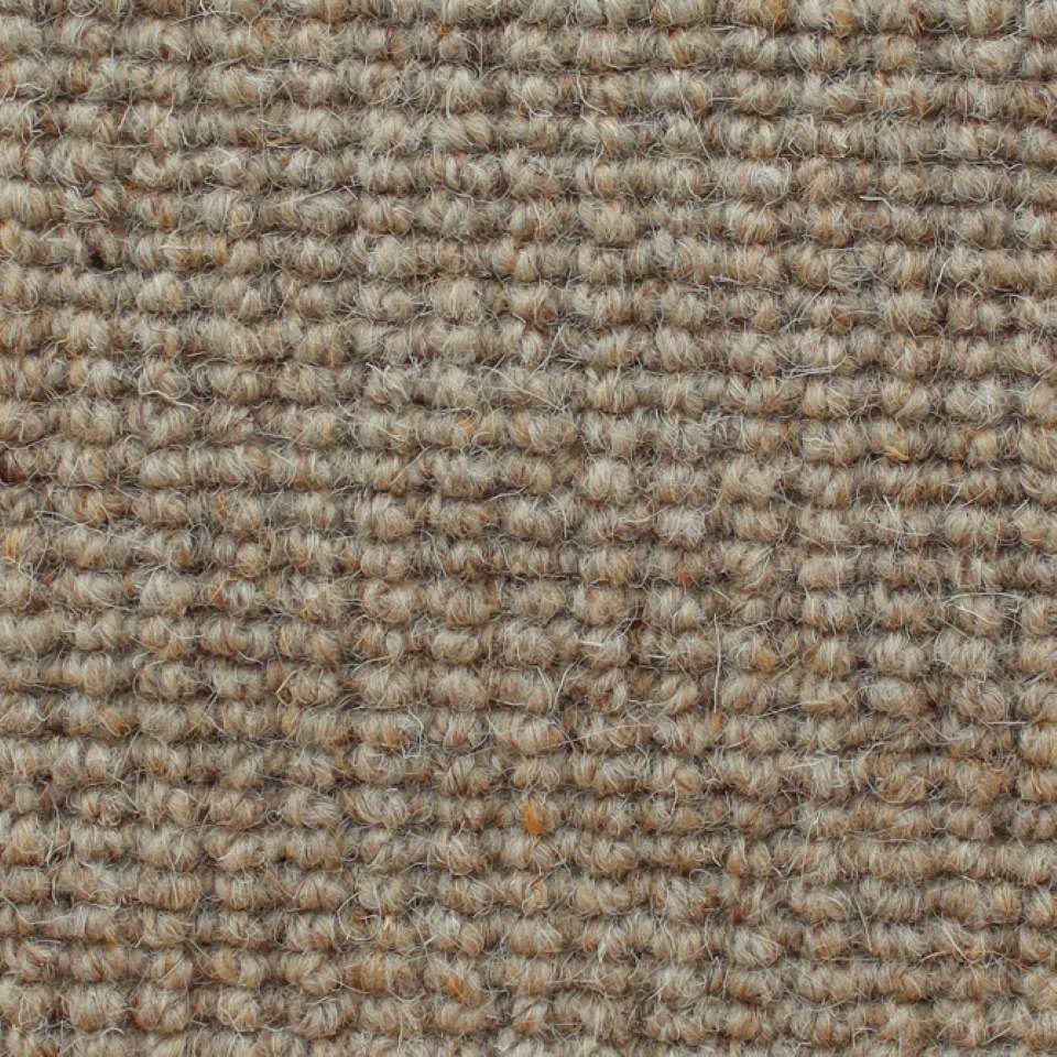 100% wool loop pile carpets. Colour Rattan