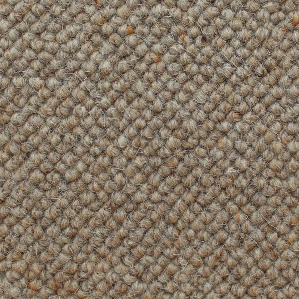 100% wool loop pile carpets. Colour Mushroom