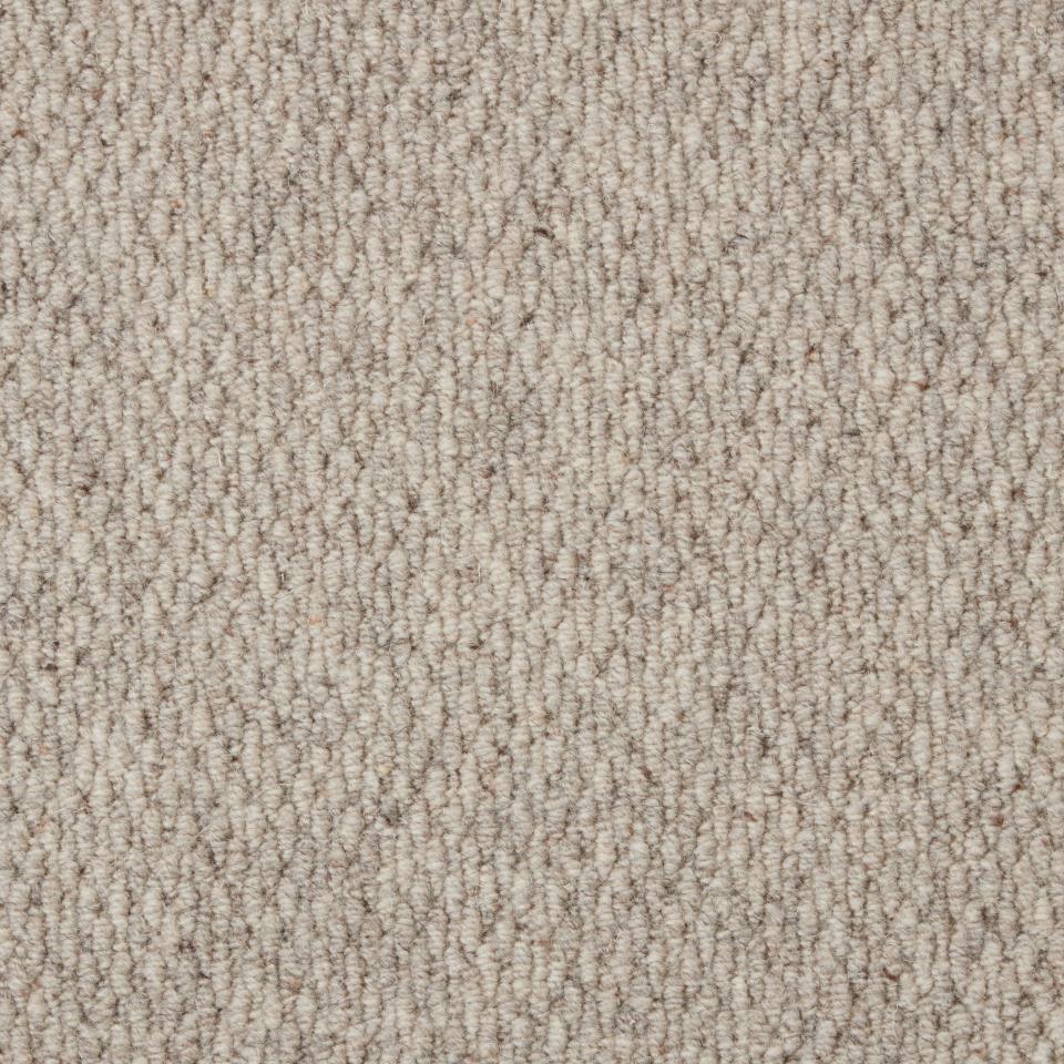 100% pure new wool, 2 ply yarn loop carpets. Colour Silver Birch