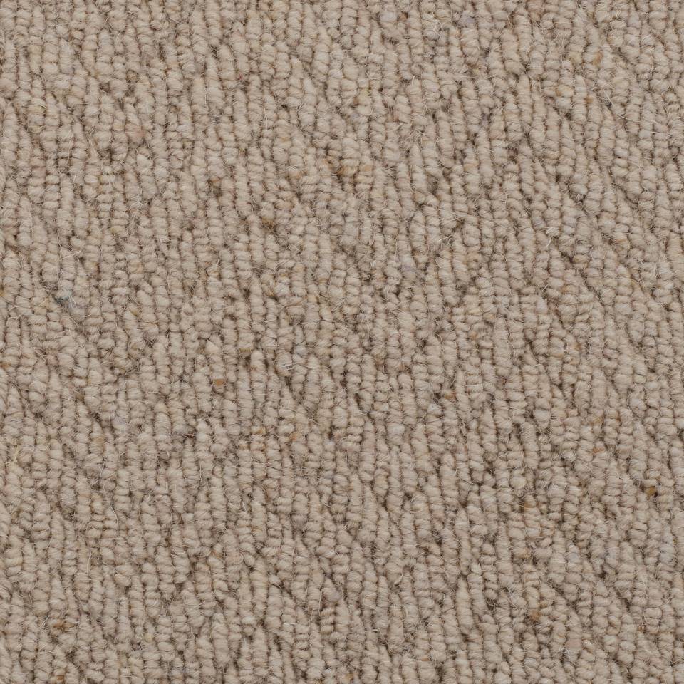 100% wool loop pile carpets in herringbone design, in colour Stone